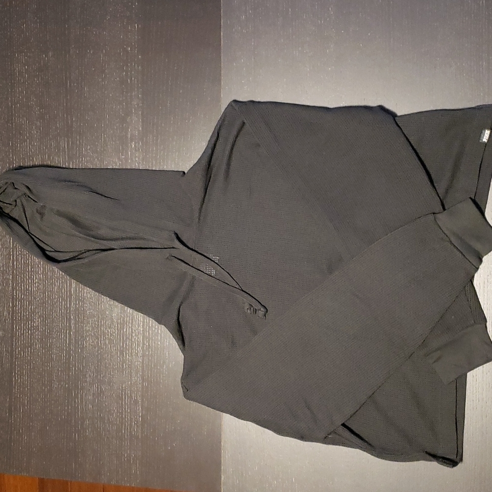 PINK Mesh Cropped Hoodie (S)